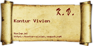 Kontur Vivien névjegykártya